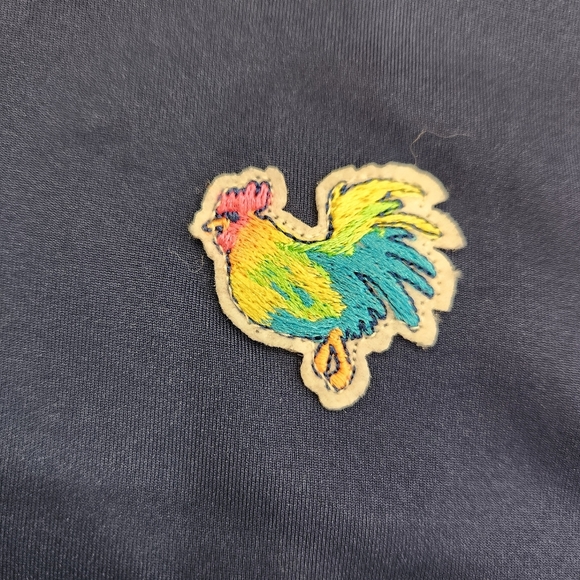 Chubbies Polo Shirt Men’s Large Blue Performance Wear Rooster Casual Golf - Picture 6 of 13